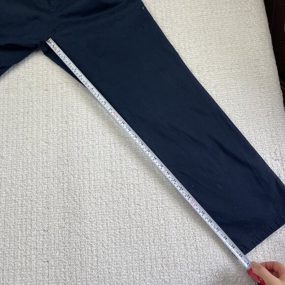 Lee Relaxed Fit 1889 Pants Womens Size 10 Medium Straight Leg Navy Blue Read - Picture 13 of 16